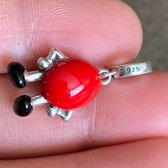 NWOT M & M M&M Enamel Red Chocolate Dangle Charm Sterling Silver 925 - Picture 10 of 10